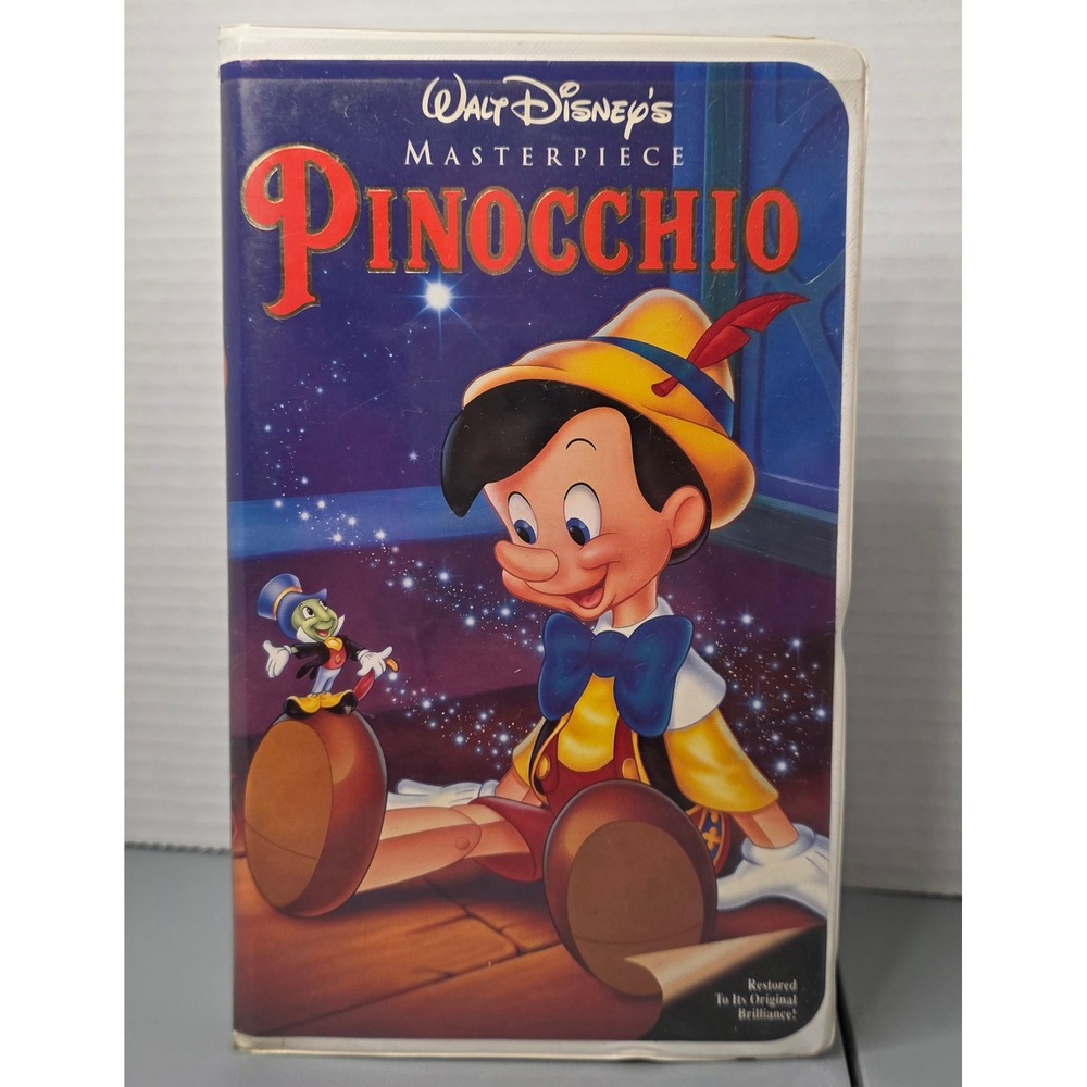 Disney Pinocchio VHS Tape Black Diamond Masterpiece Preowned
